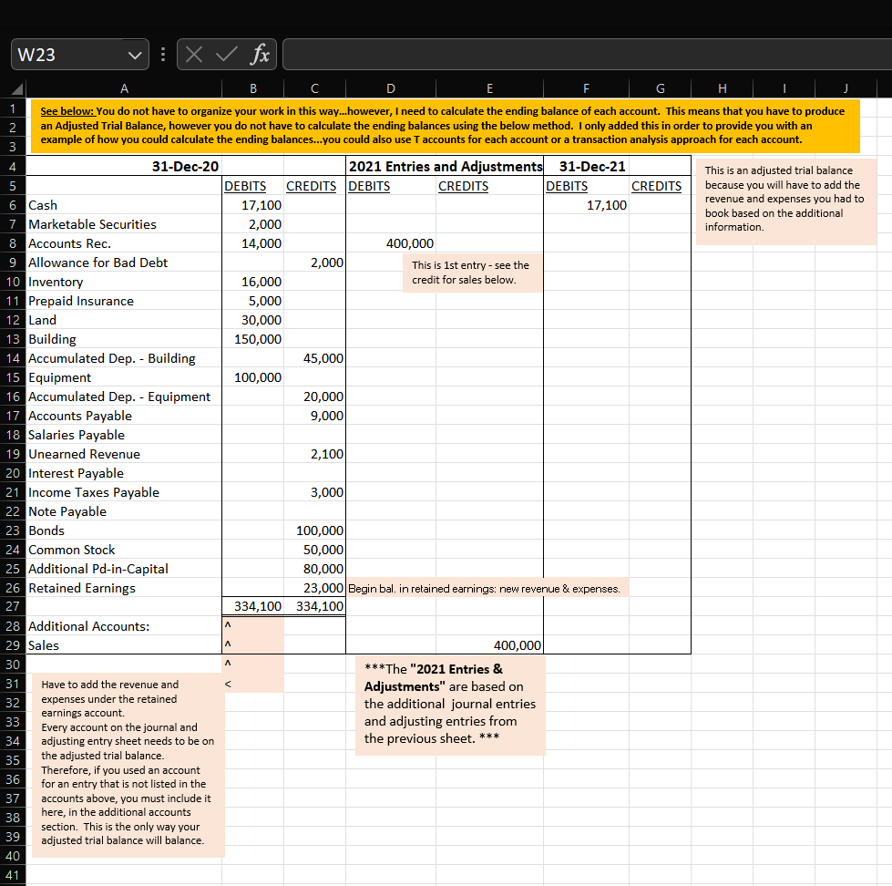 I've labeled & included the necessary info. on both excel (1-4) and