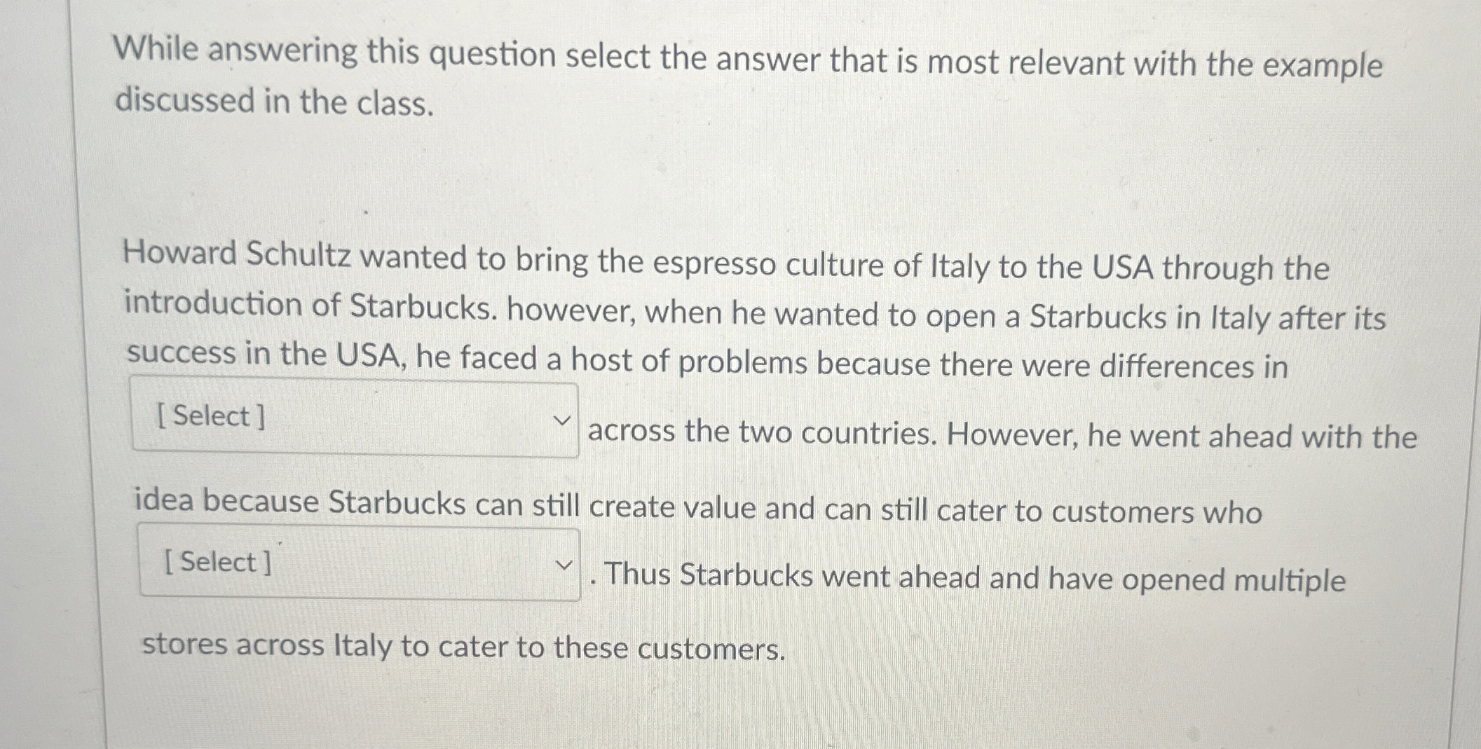  While answering this question select the answer that is most relevant