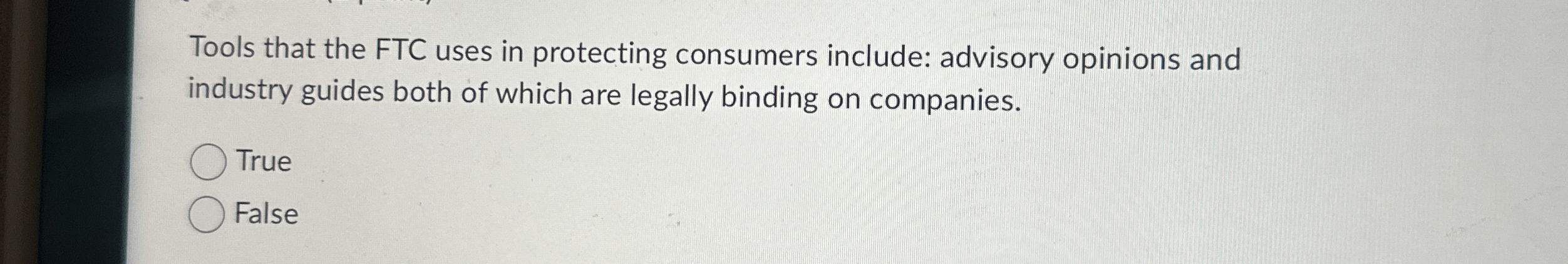  Tools that the FTC uses in protecting consumers include: advisory opinions