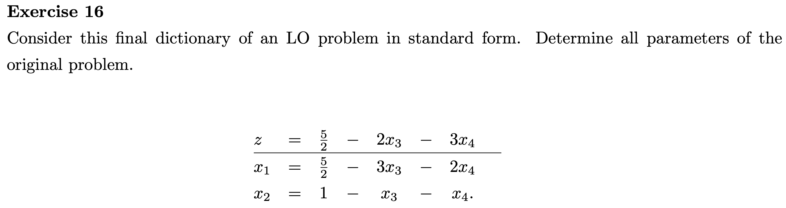  Solve using matrix notation. 