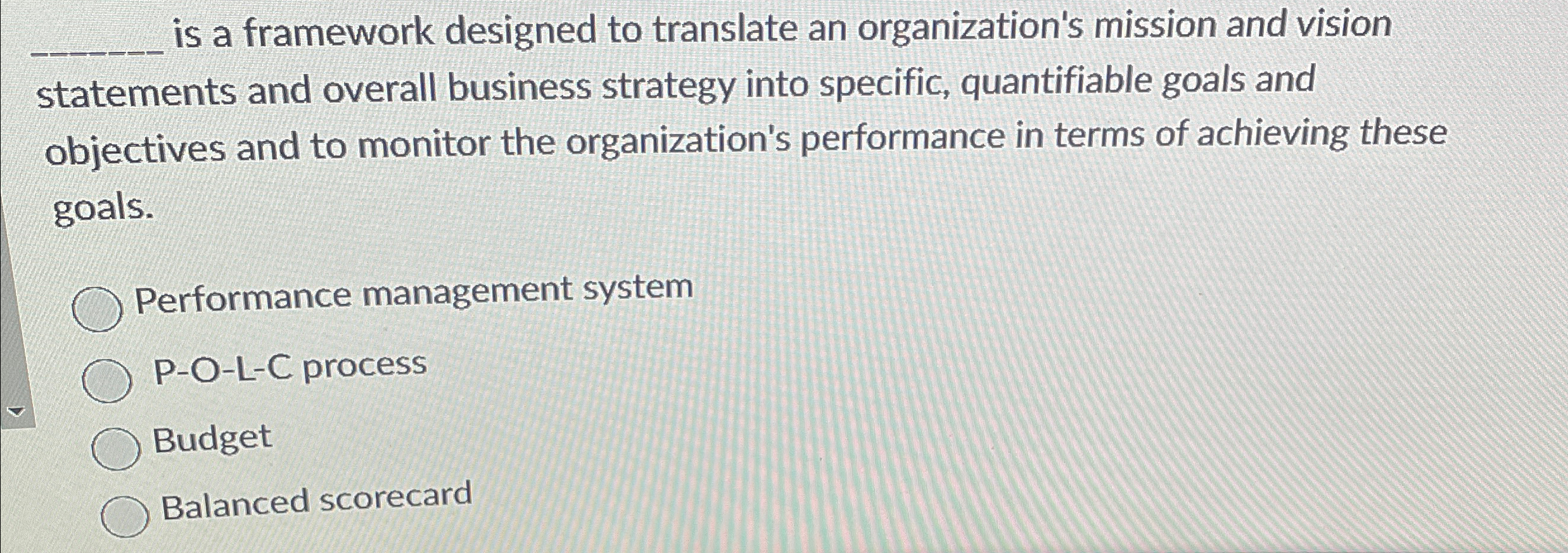  q, is a framework designed to translate an organization's mission and