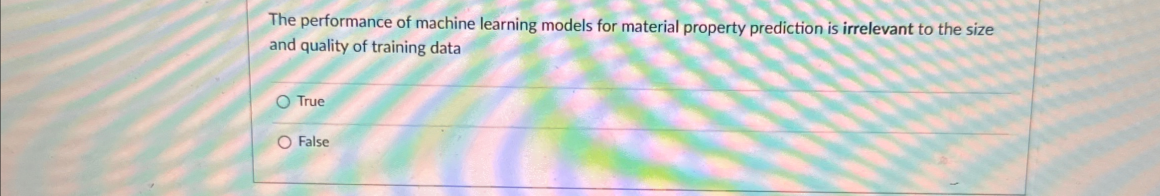  The performance of machine learning models for material property prediction is