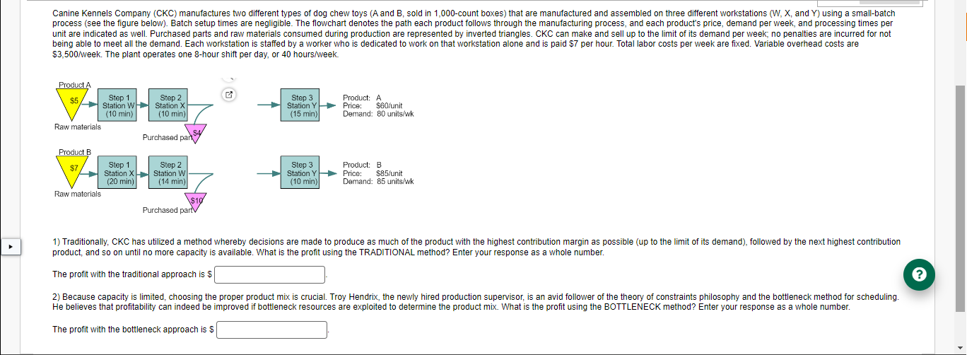  $3,500/week. The plant operates one 8-hour shift per day, or 40