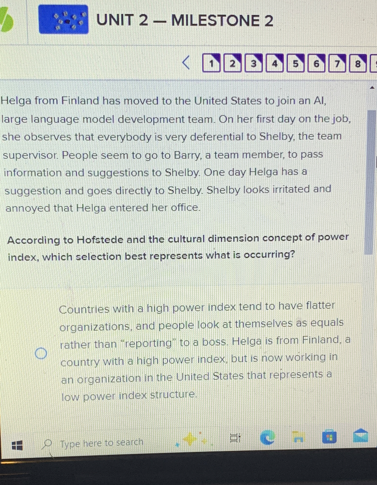  UNIT 2- MILESTONE 2 1 2 3 4 5 6 7