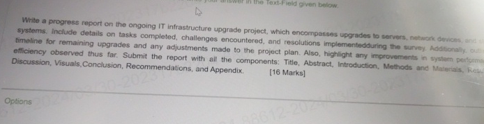  Write a progress report on the ongoing IT infrastructure upgrade project,