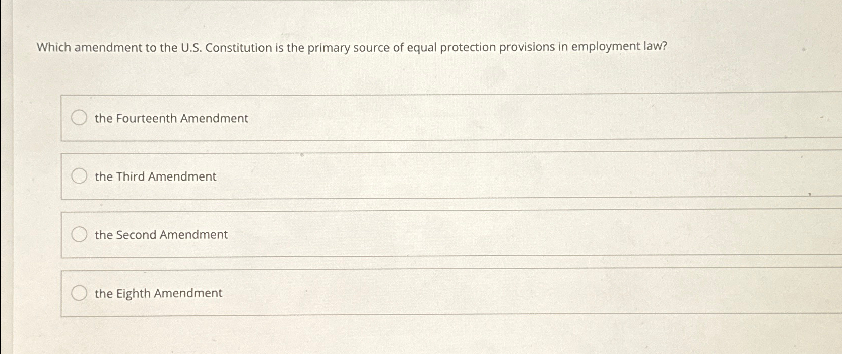  Which amendment to the U.S. Constitution is the primary source of