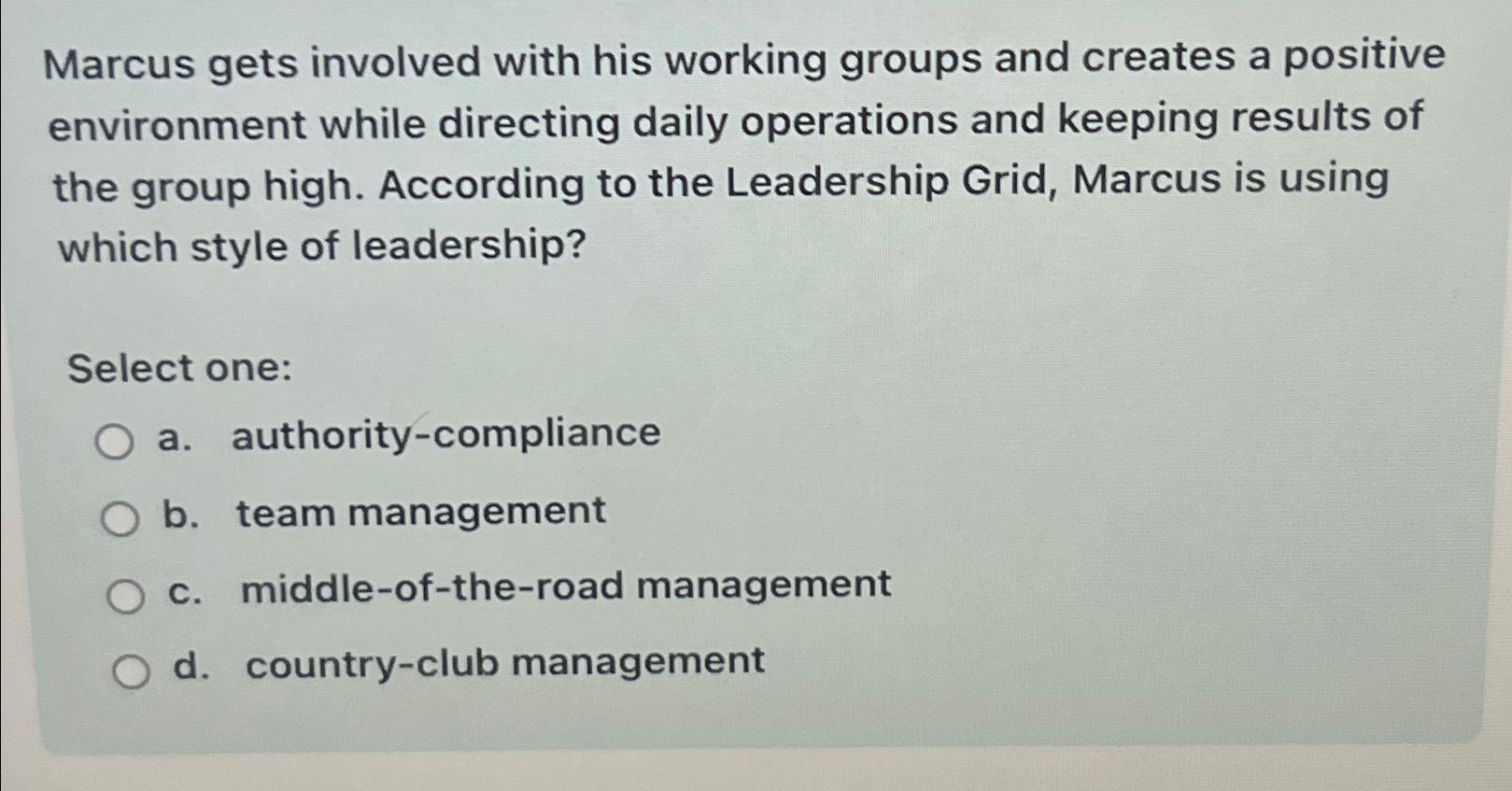  Marcus gets involved with his working groups and creates a positive