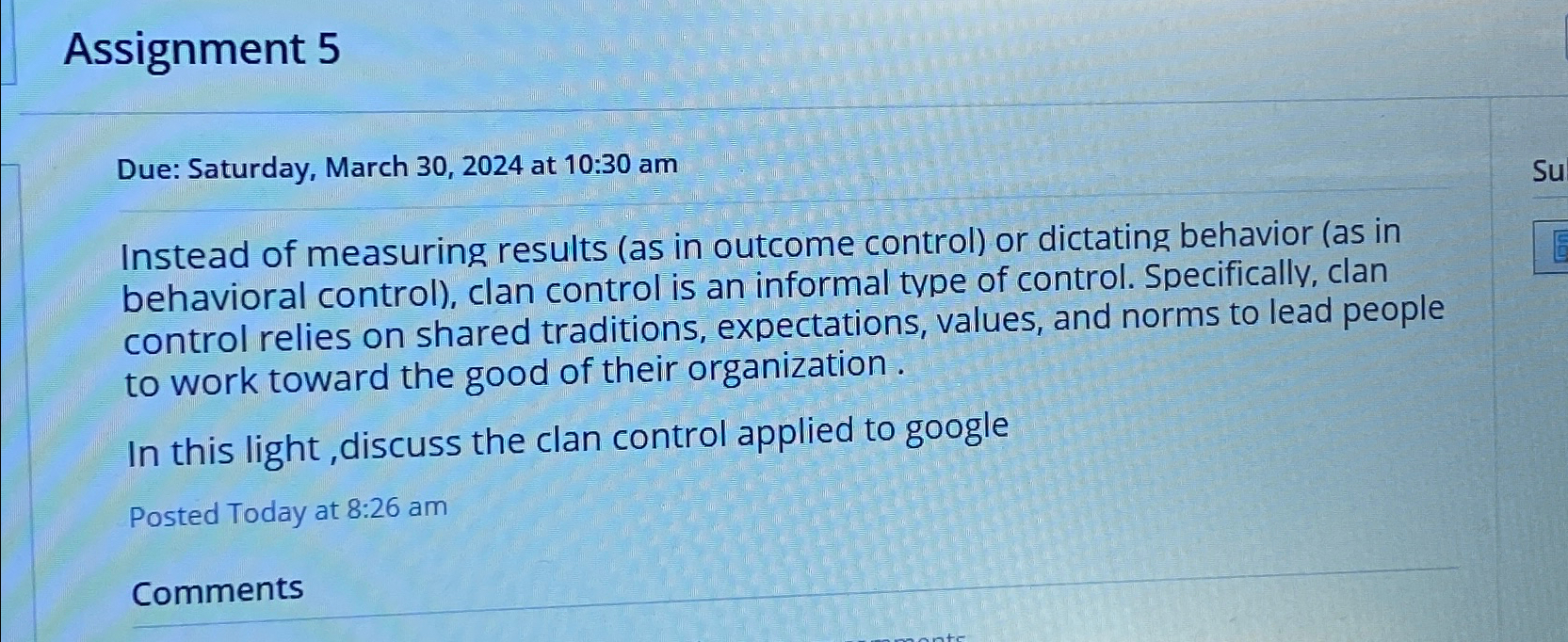  Assignment 5 Due: Saturday, March 30,2024 at 10:30 am Instead of