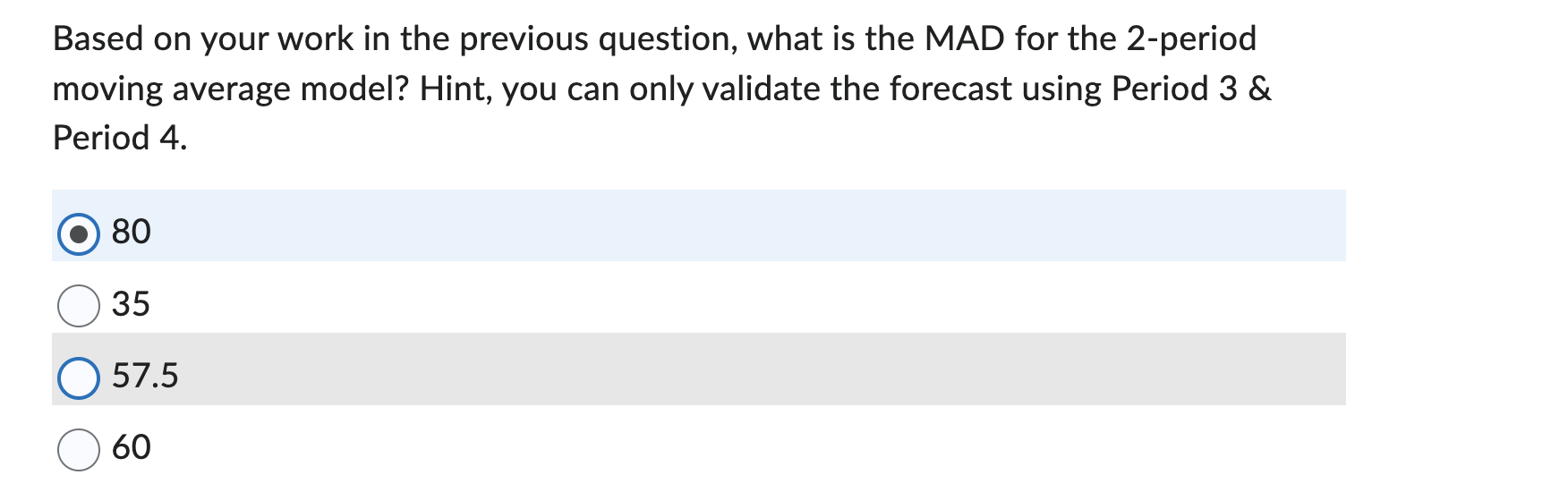  Based on your work in the previous question, what is the