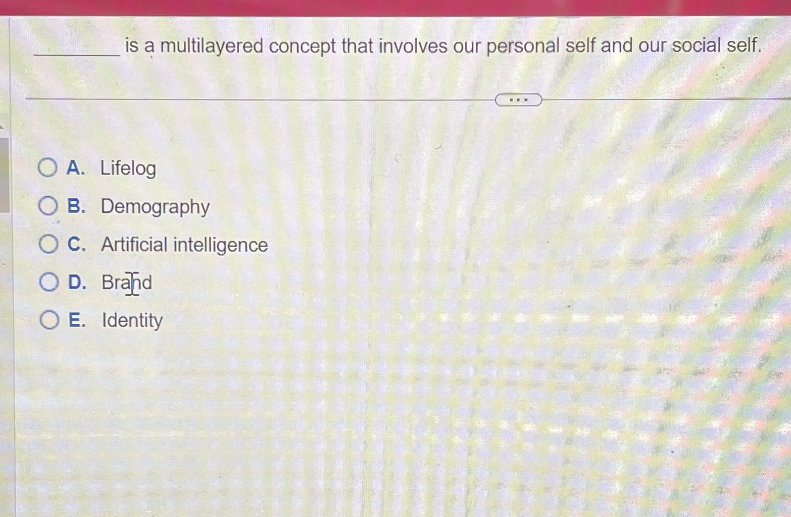  is a multilayered concept that involves our personal self and our