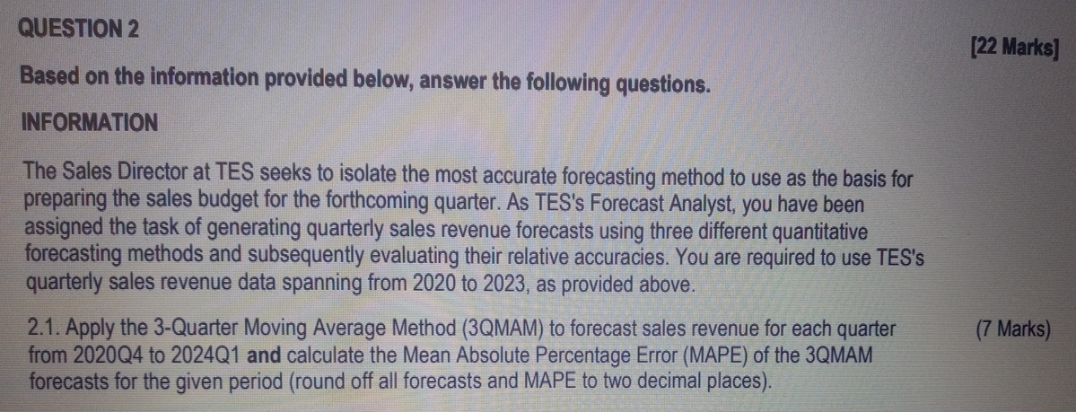  Based on the information provided below, answer questions 1 and 2.