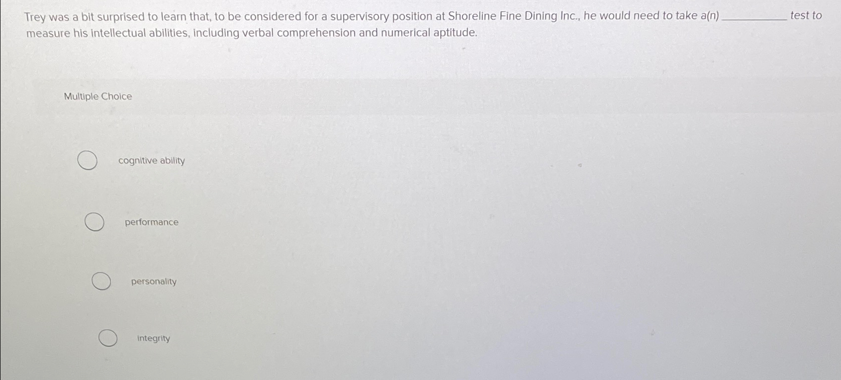  Trey was a bit surprised to learn that, to be considered