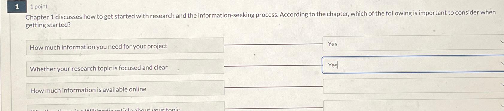  1 1 point Chapter 1 discusses how to get started with