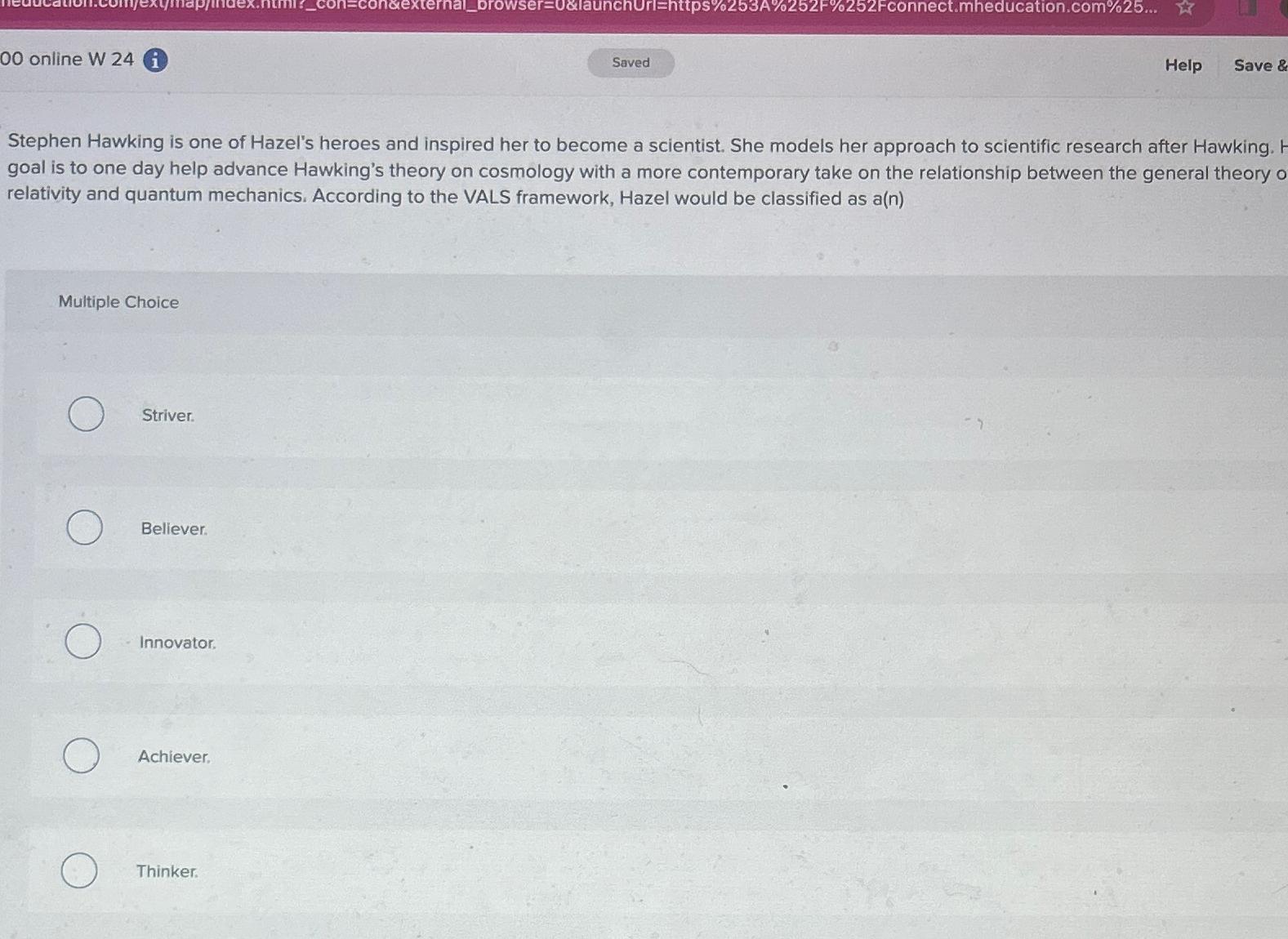  00 online W 24 (i) Help Save & Stephen Hawking is