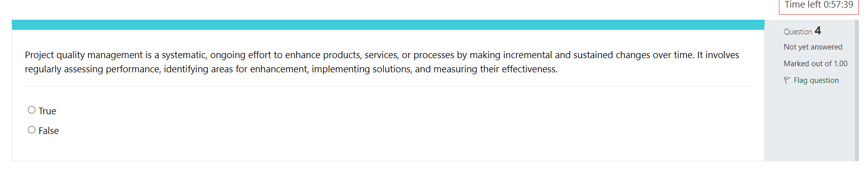  Project quality management is a systematic, ongoing effort to enhance products,