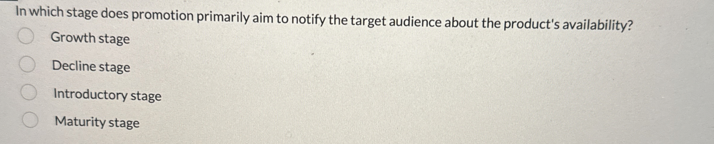  In which stage does promotion primarily aim to notify the target