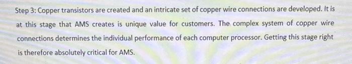 way you did. 2. Which of the four products described in the
