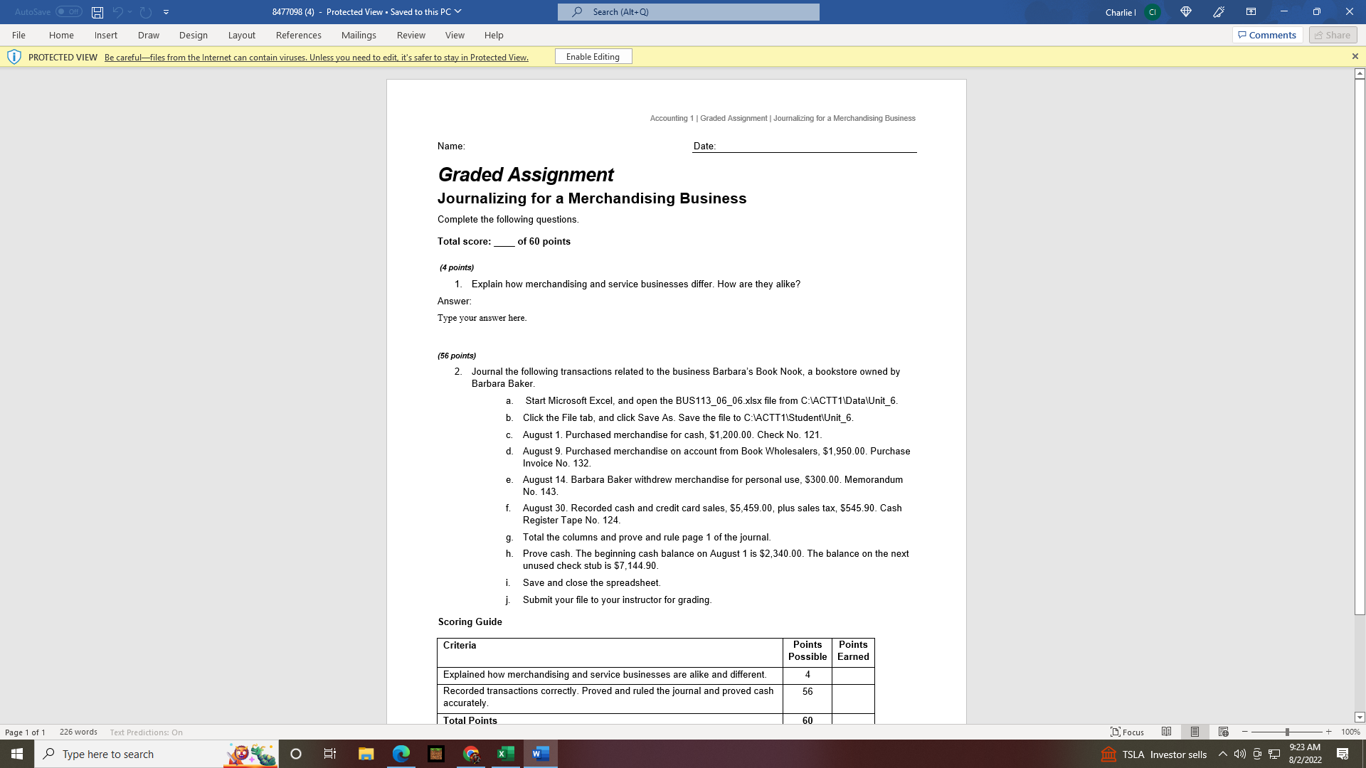 not the second part. AutoSave . Off) H 9 8477100 (3) -