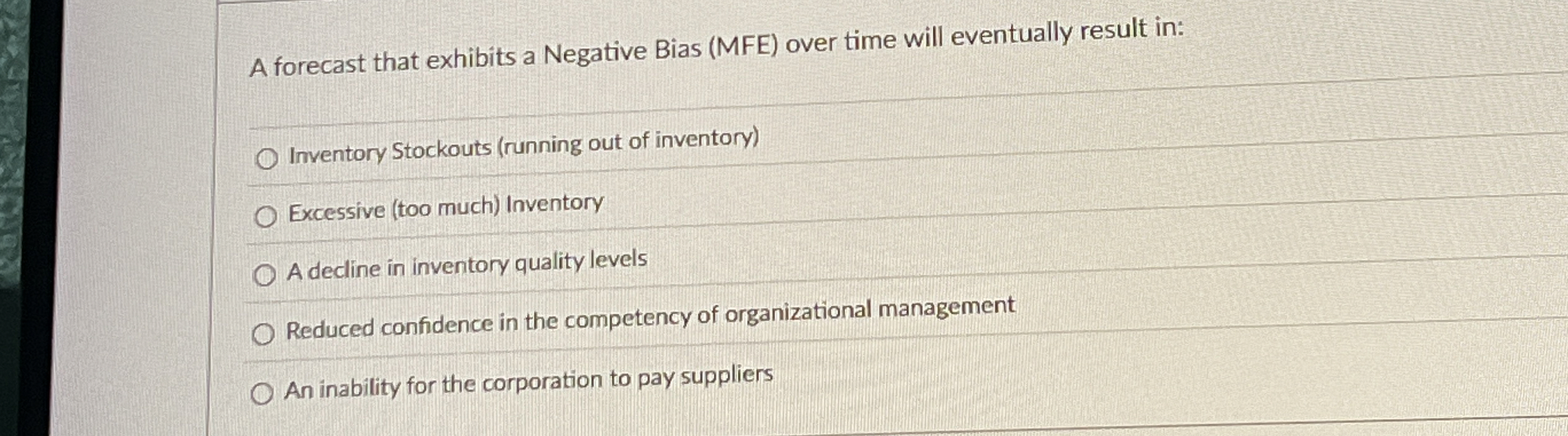  The decision about where a warehouse will be built is considered