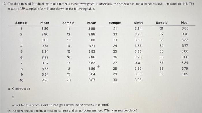  2. The time needed for checking in at a motel is