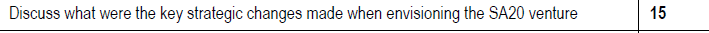  \begin{tabular}{l|l|l} \hline Discuss what were the key strategic changes made when