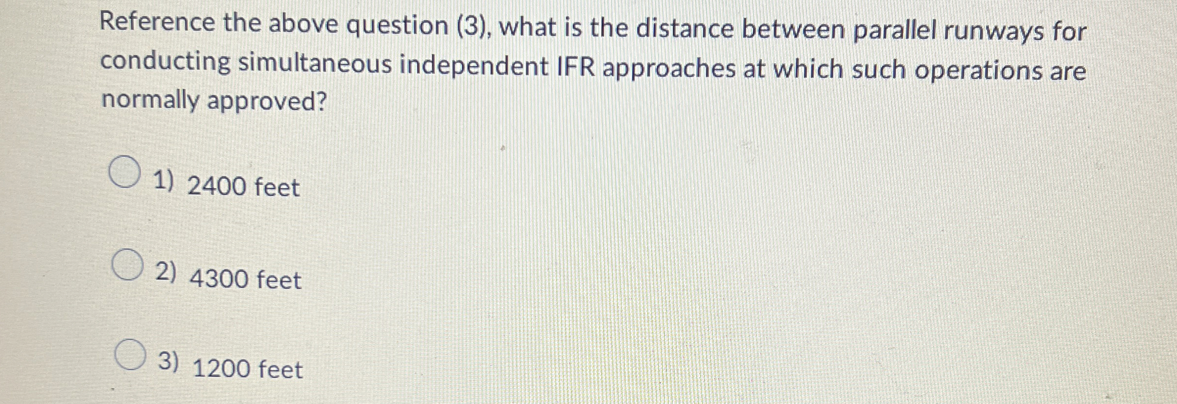  Reference the above question (3), what is the distance between parallel