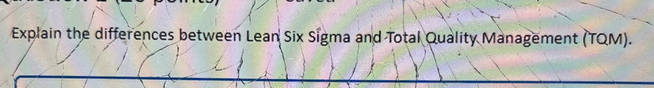  Explain the differences between Lean Six Sigma and Total Quality Management