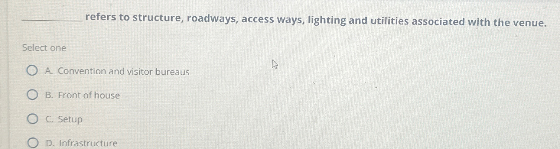  q, refers to structure, roadways, access ways, lighting and utilities associated