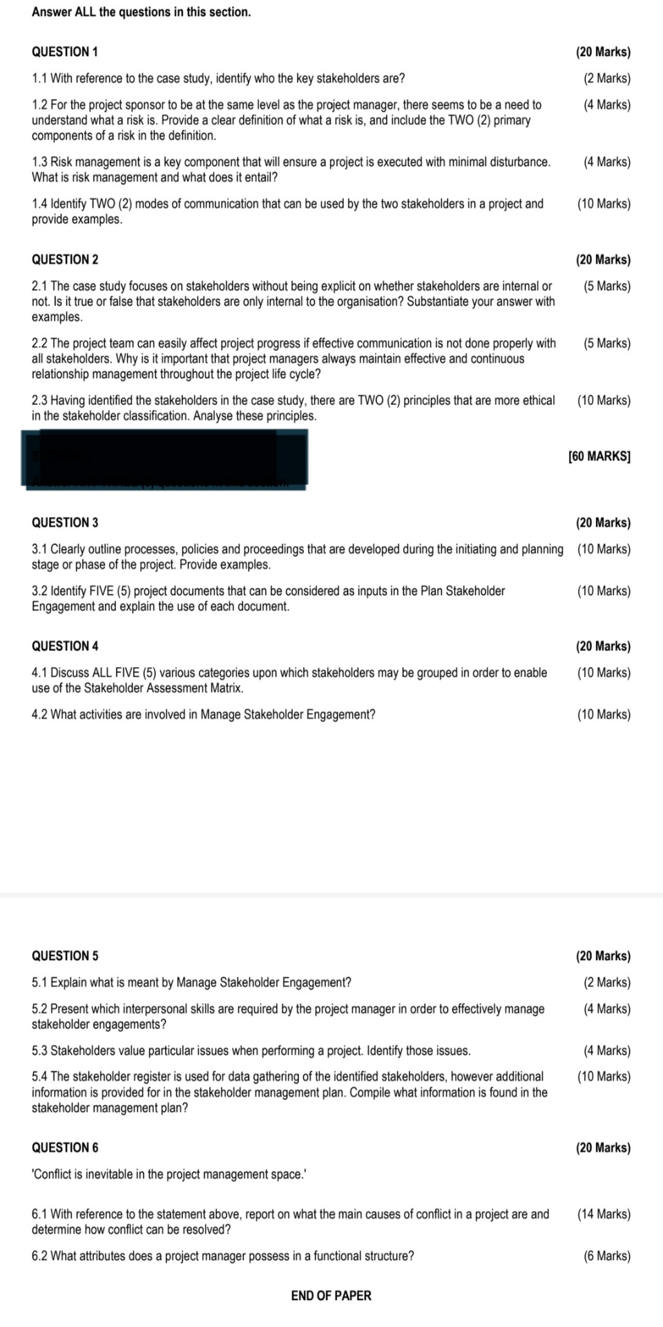  SECTION A [40 MARKS] Read the article below and answer the