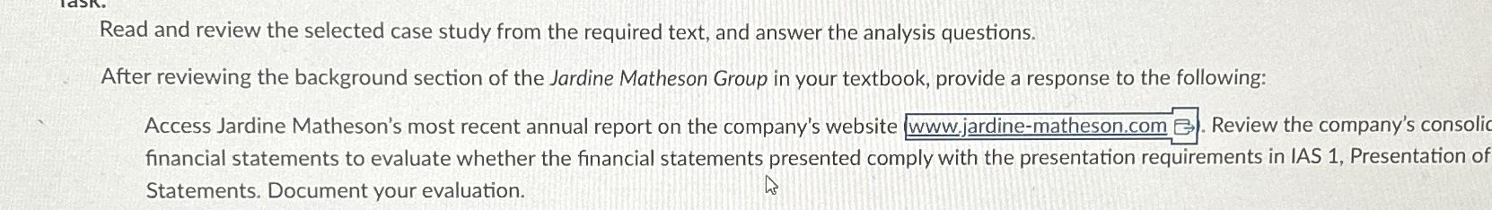  Read and review the selected case study from the required text,