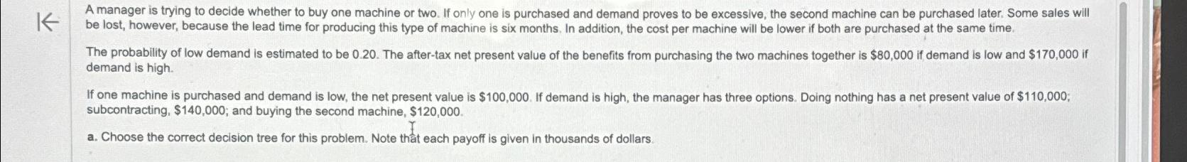  be lost, however, because the lead time for producing this type