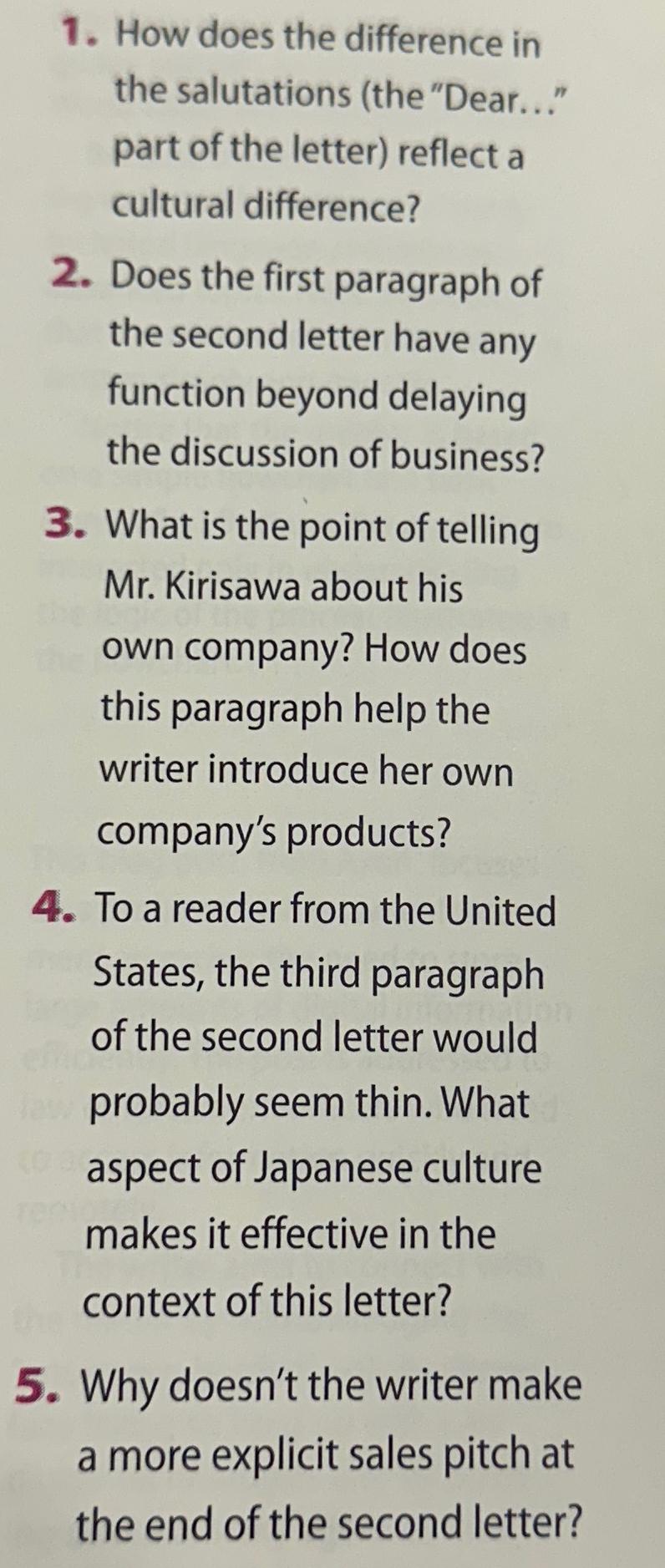  How does the difference in the salutations (the "Dear..." part of