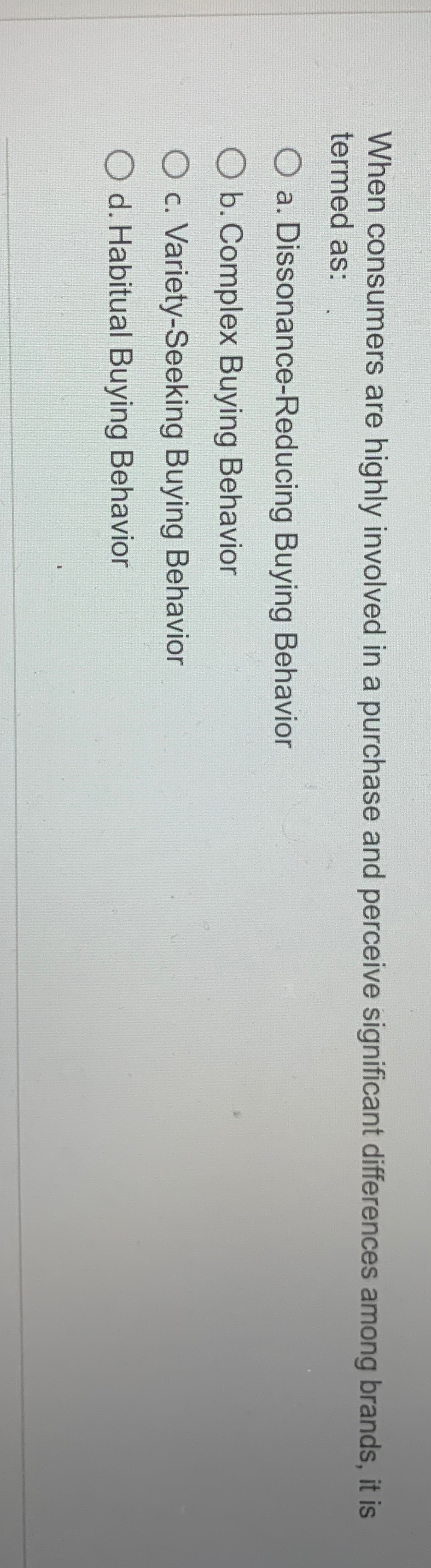  When consumers are highly involved in a purchase and perceive significant