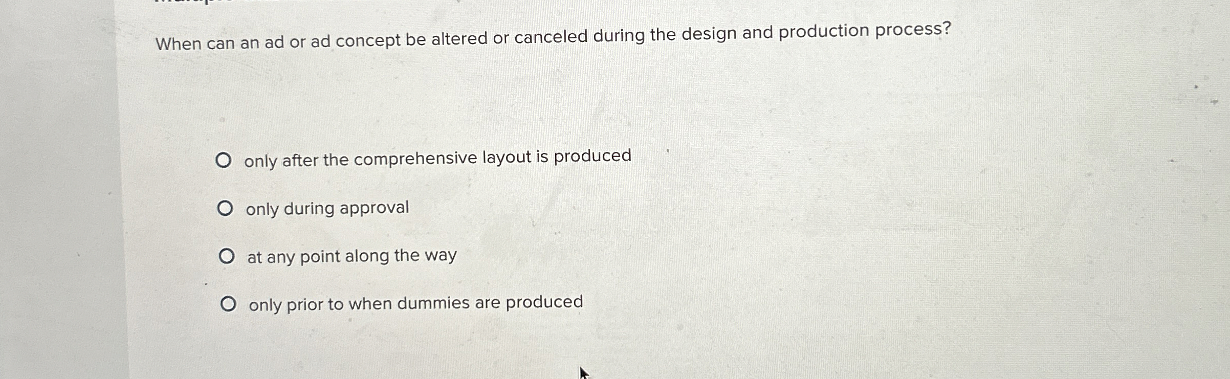  When can an ad or ad concept be altered or canceled