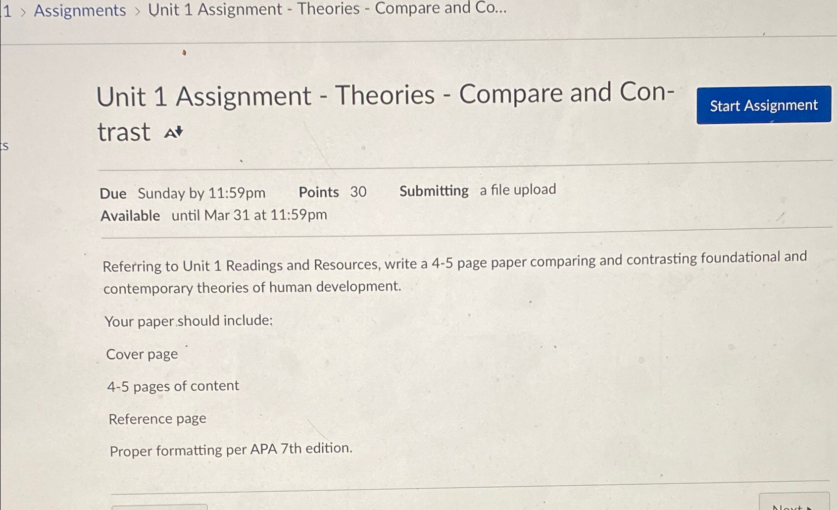  1> Assignments > Unit 1 Assignment - Theories - Compare and