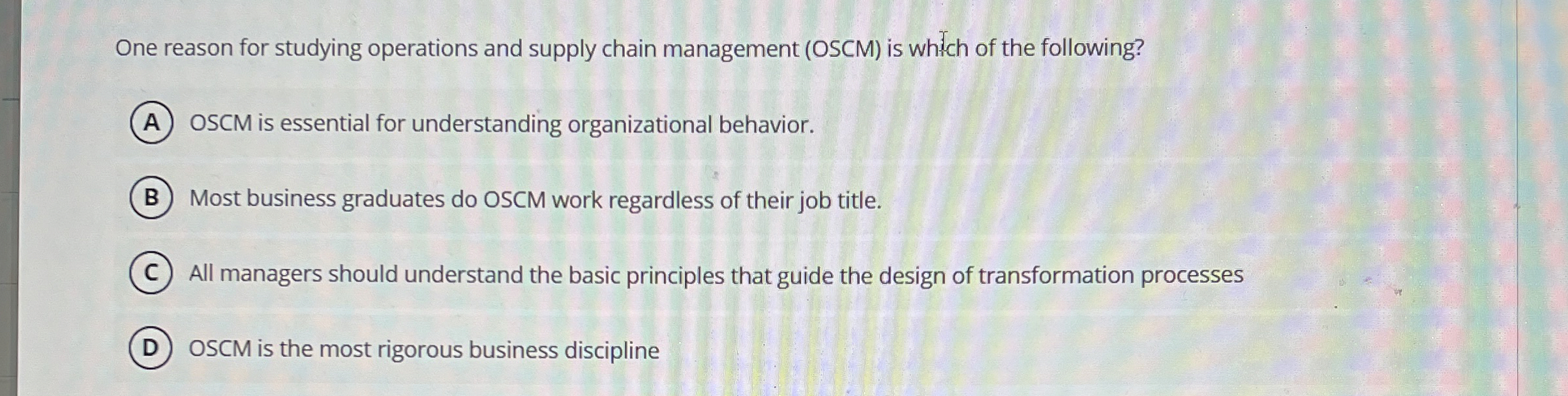  Operations and supply chain processes can be conveniently categorized as all