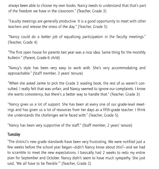 for each of the following groups - faculty, staff, and parents from