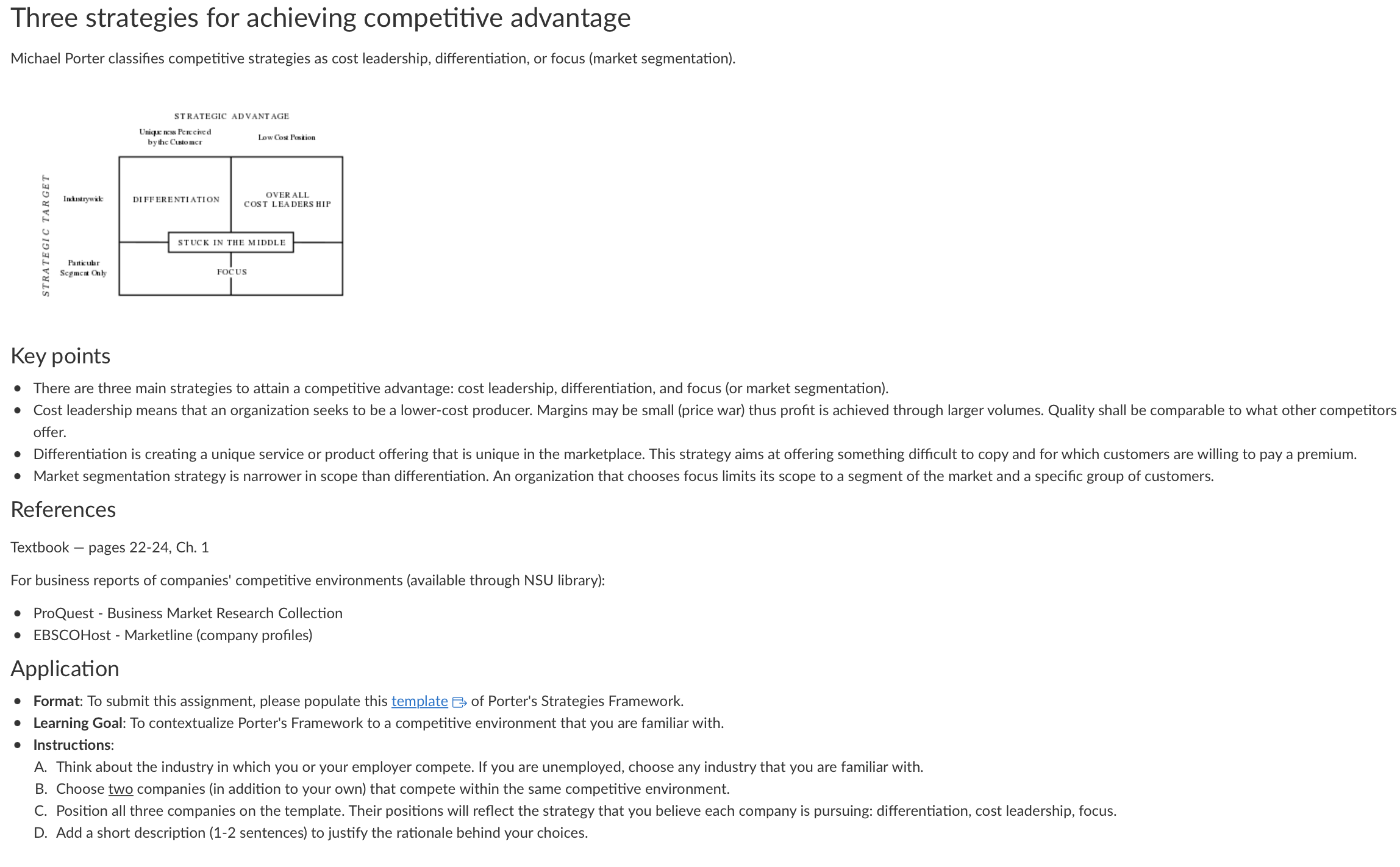  PLEASE USE THE FORMAT GIVEN TO ANSWER Three strategies for achieving