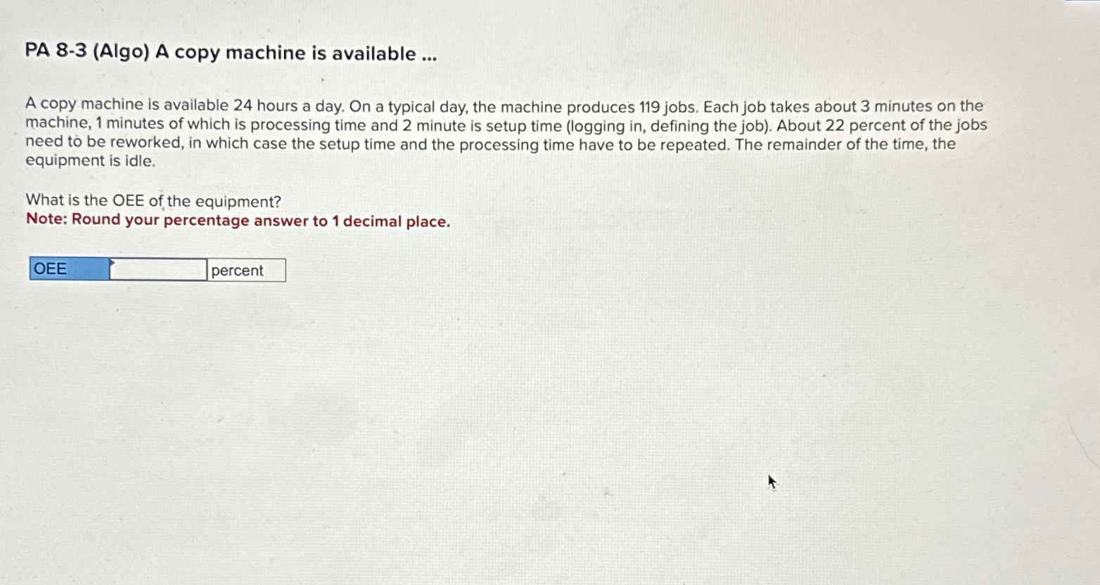  PA 8-3(Algo) A copy machine is available ... A copy machine