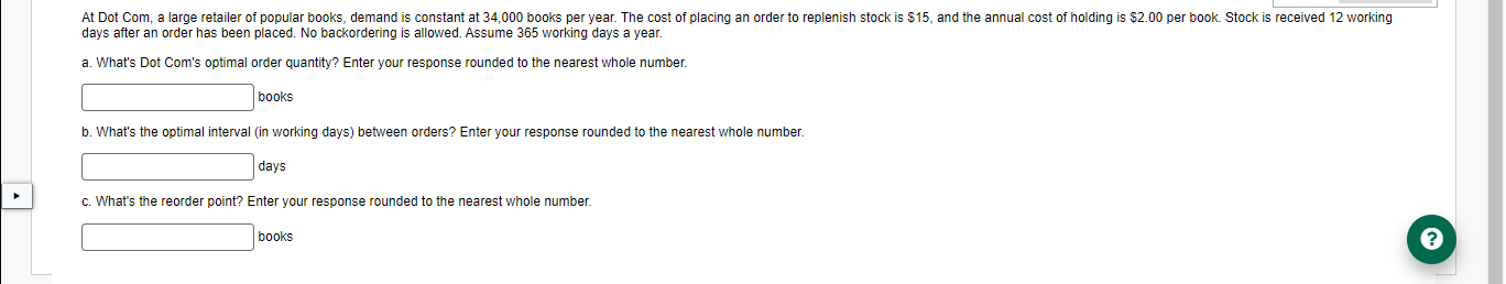  days after an order has been placed. No backordering is allowed.
