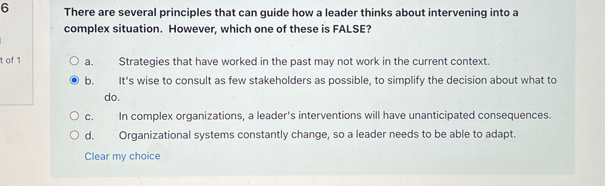  There are several principles that can guide how a leader thinks
