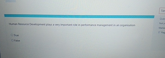  Human Resource Development plays a very important role in performance management