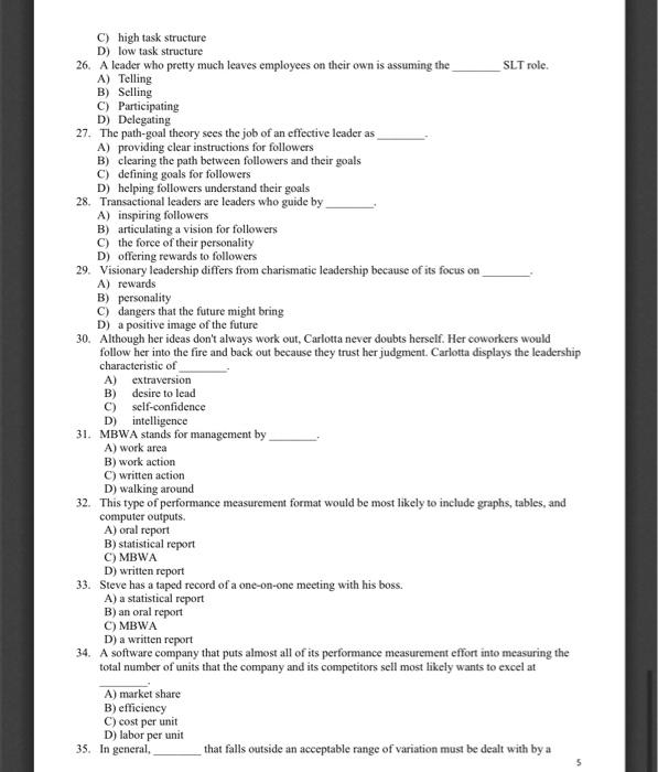 Developing an tactical and operational plan 2. Which aspect of the management
