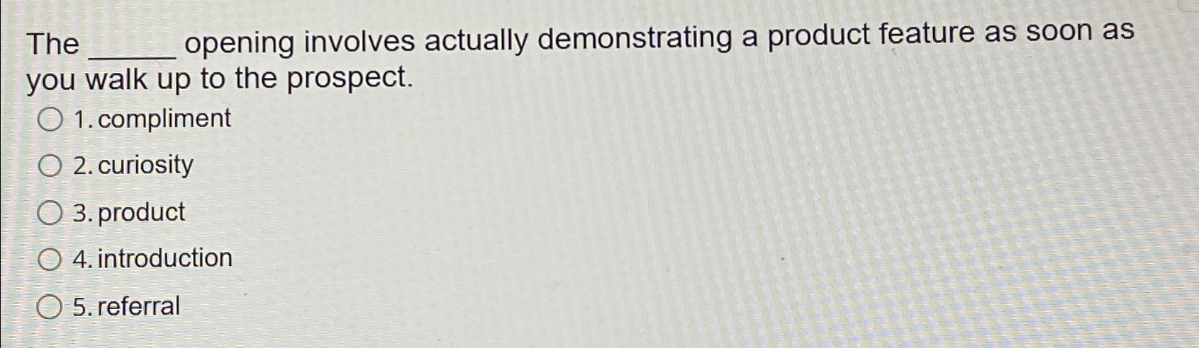  The opening involves actually demonstrating a product feature as soon as