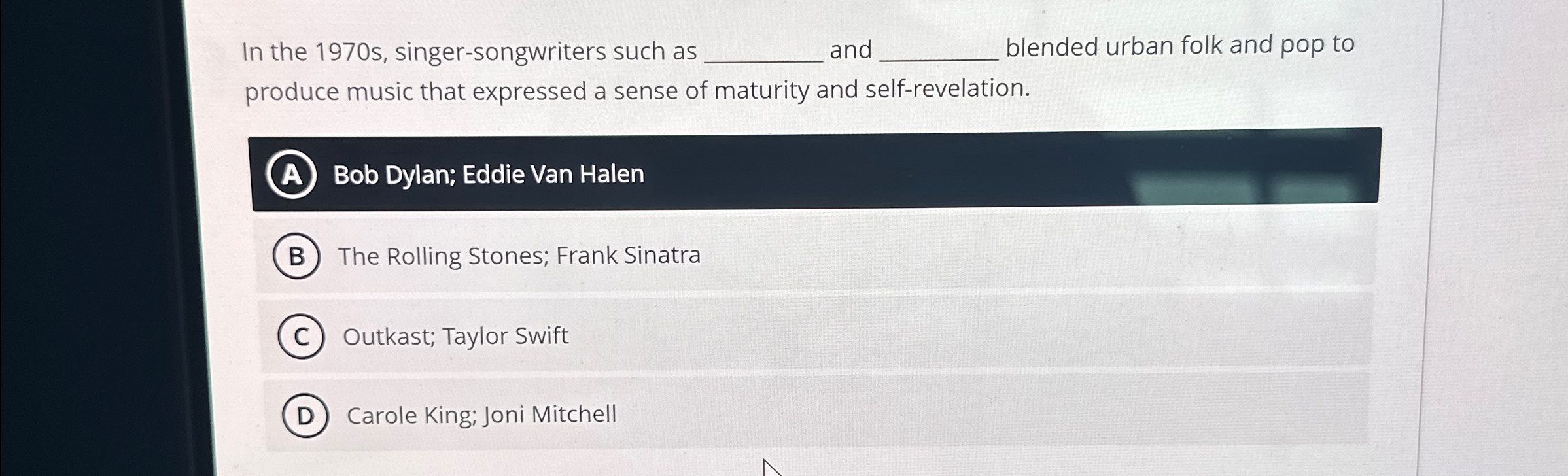  In the 1970s, singer-songwriters such as and blended urban folk and