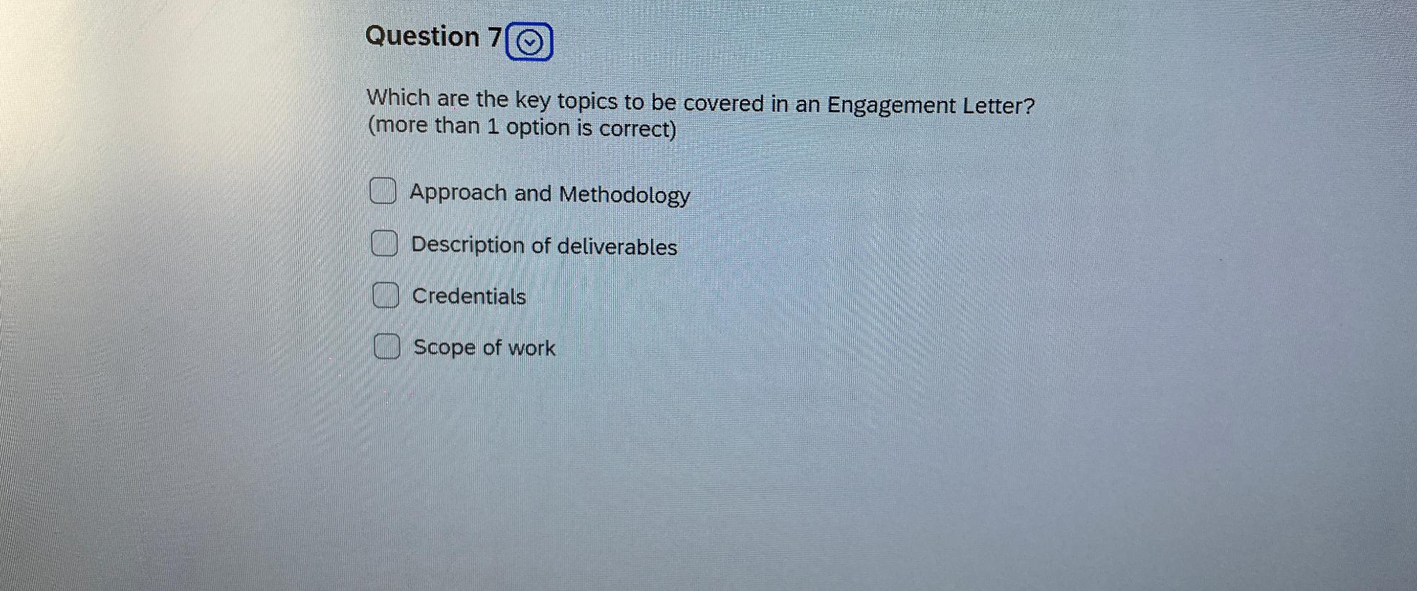  Question 7 Which are the key topics to be covered in