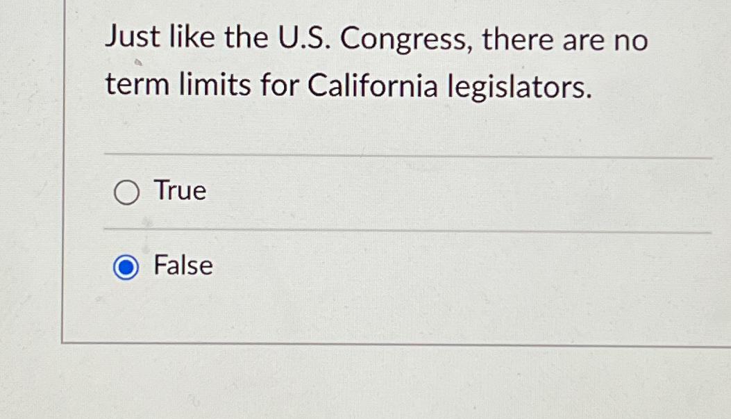  Just like the U.S. Congress, there are no term limits for