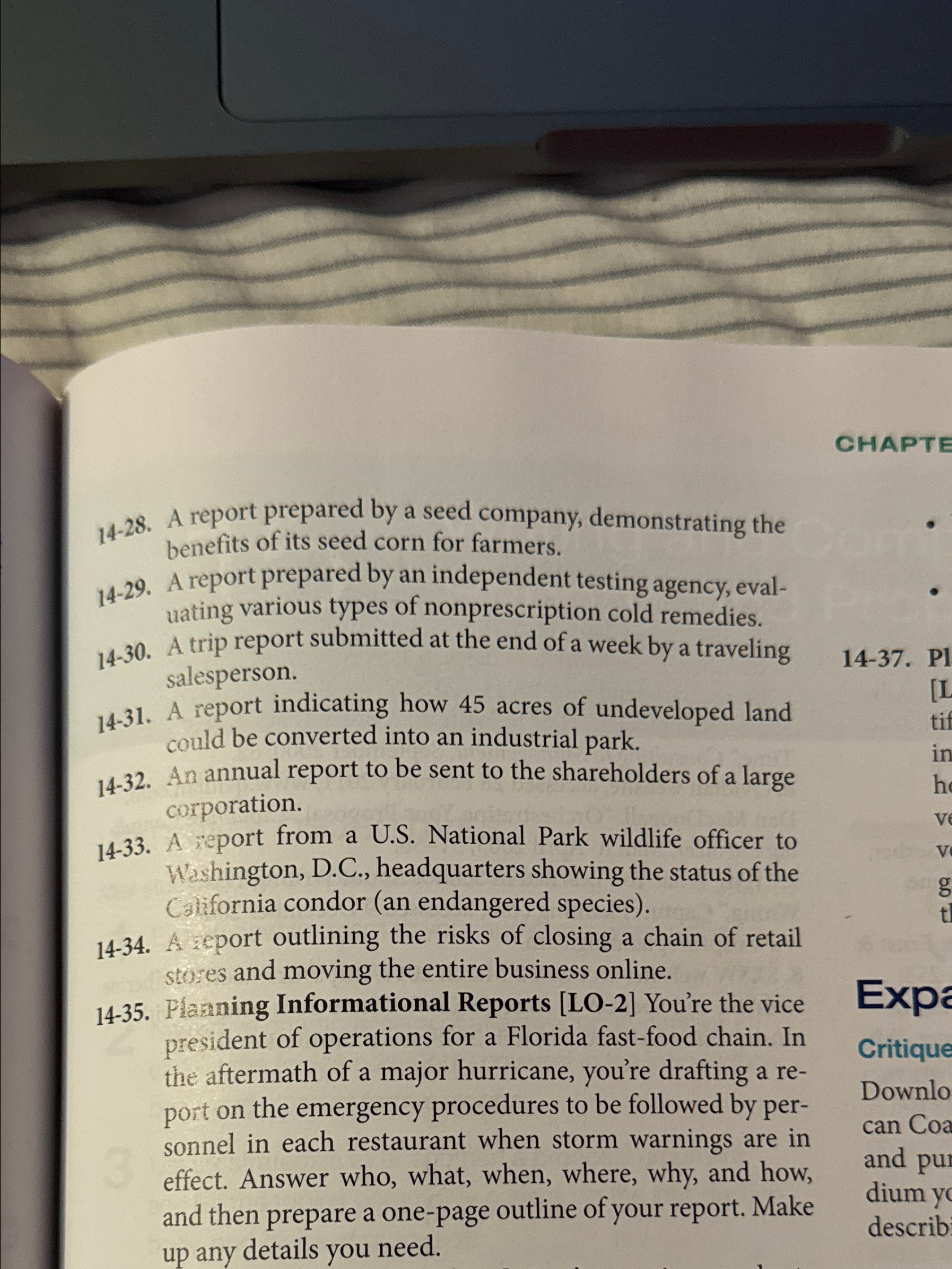  14-28. A report prepared by a seed company, demonstrating the benefits