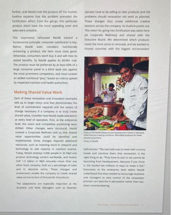 industries? Shared Value Initiative Built to Create Shared Value: How Nestl Tackles