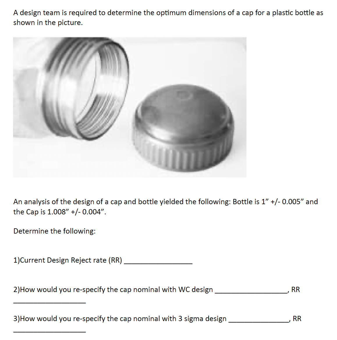  help with this quality engineering exercise 